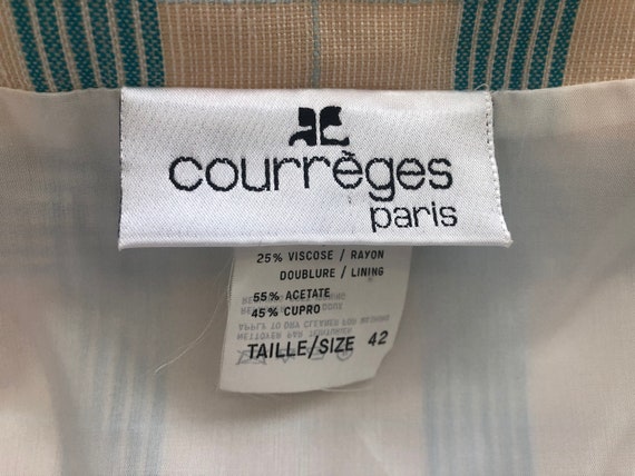 Courreges 70s Vintage Paris Mod Check Windowpane … - image 3