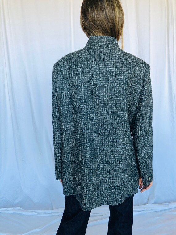 Koos van den Akker Grey Wool Patchwork Coat M - image 4