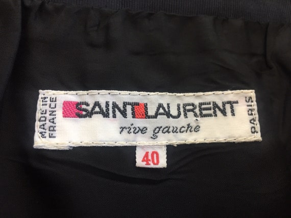 YSL Saint Laurent Vintage Black Silk Taffeta Long… - image 8