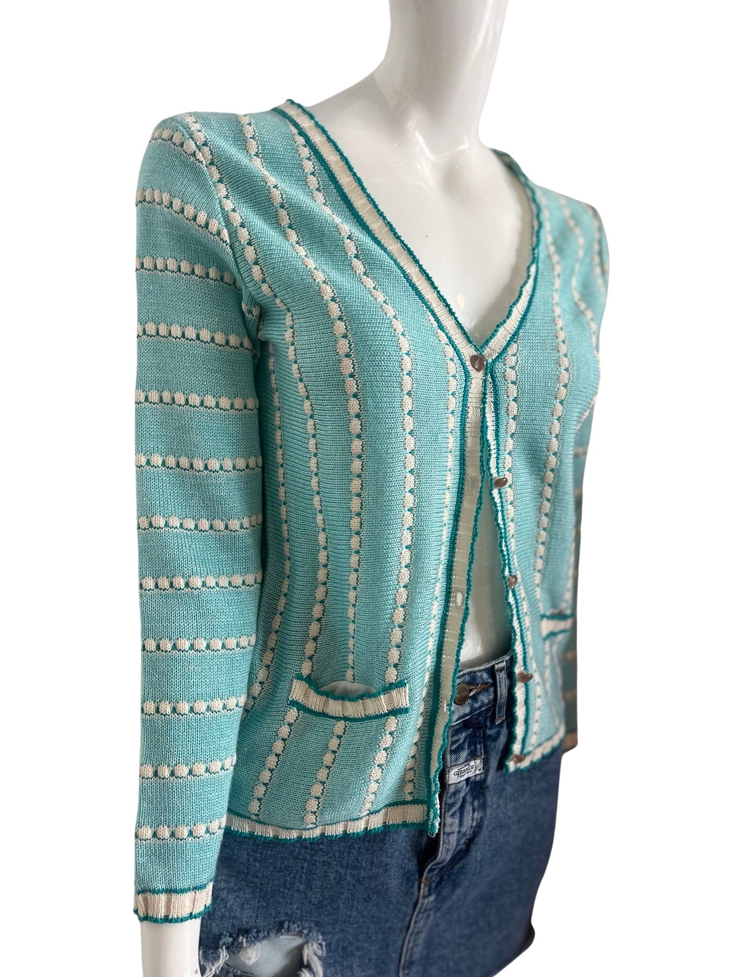 Courreges Cardigan - Etsy Courreges Cardigan - Etsy