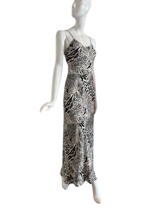 Y2K Cache Animal Print Silk Maxi Dress 2