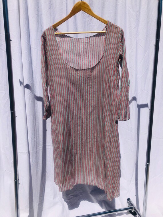 Striped Cotton Tunic Beach French XS/S