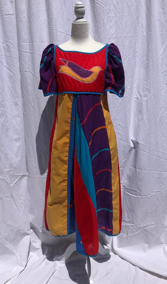 Jeanne Marc Vintage Quilted Patchwork Cotton Brigh