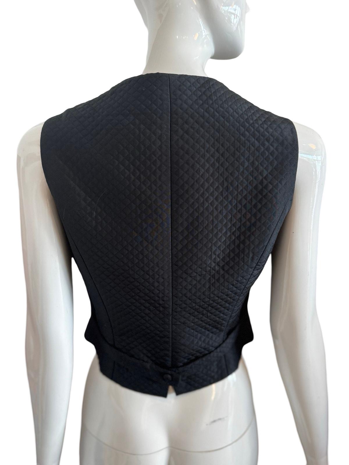 90s KENZO Black Down Vest Quilted One Point Logo