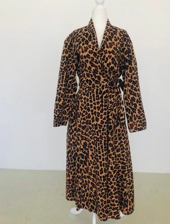 Norma Kamali Vintage Cheetah Leopard Print Brown L