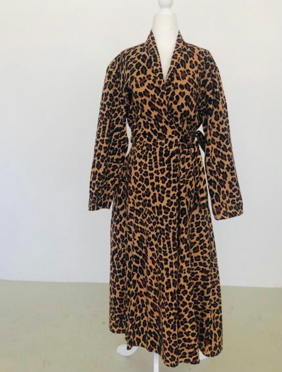 Norma Kamali Vintage Cheetah Leopard Print Brown L