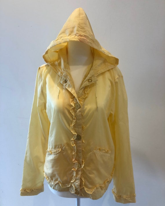 Chadwick’s Nylon Yellow Rain Coat Windbreaker S