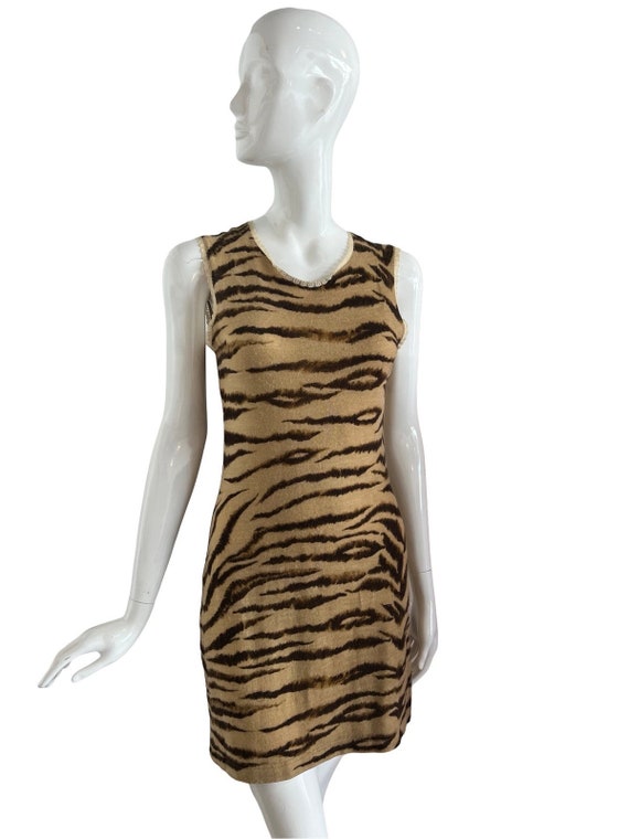 D and G Dolce & Gabbana Soft Tiger Knit Dress M