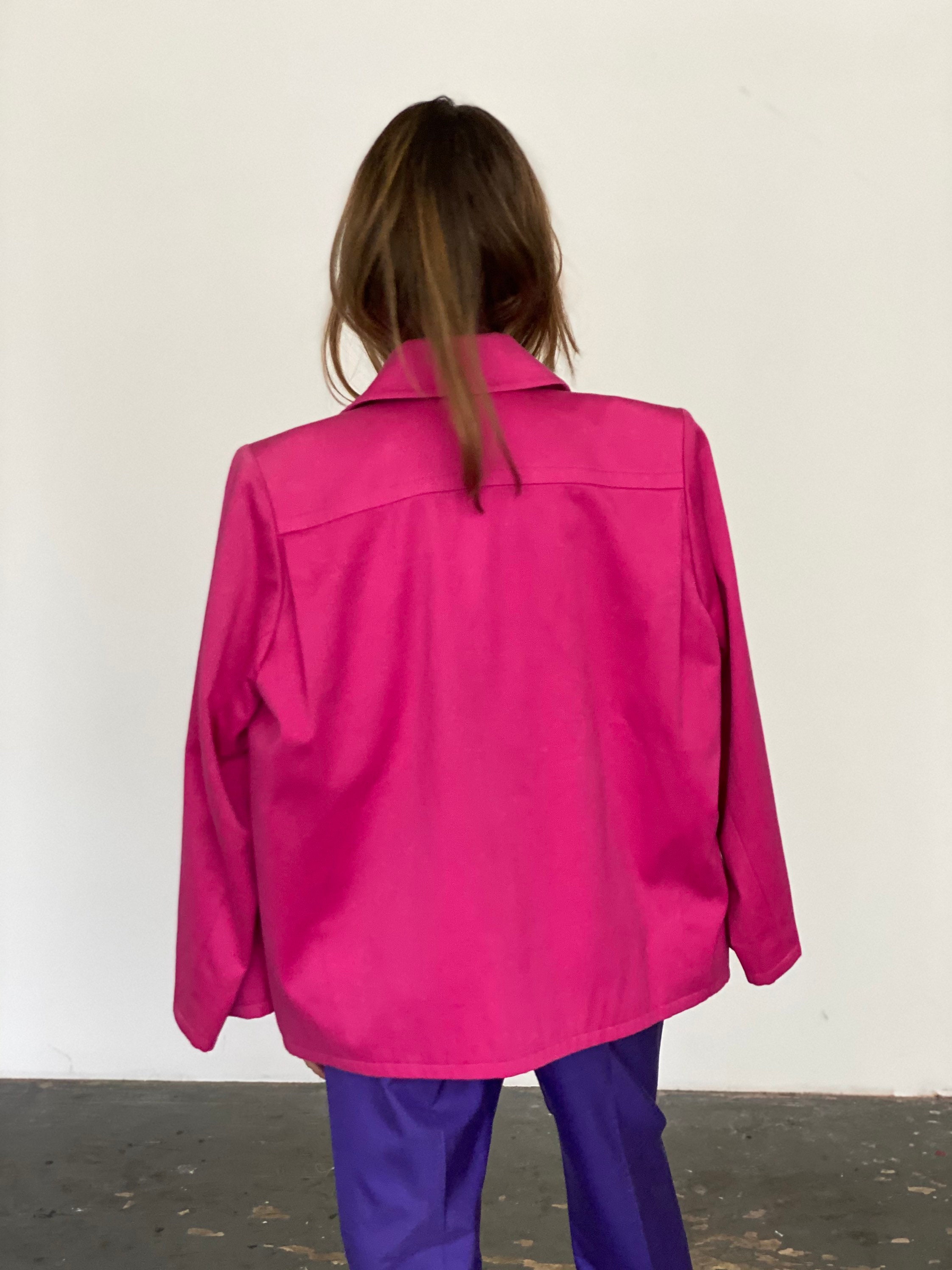 Yves Saint Laurent YSL 90s Pink Cotton Light Jacket M - Etsy