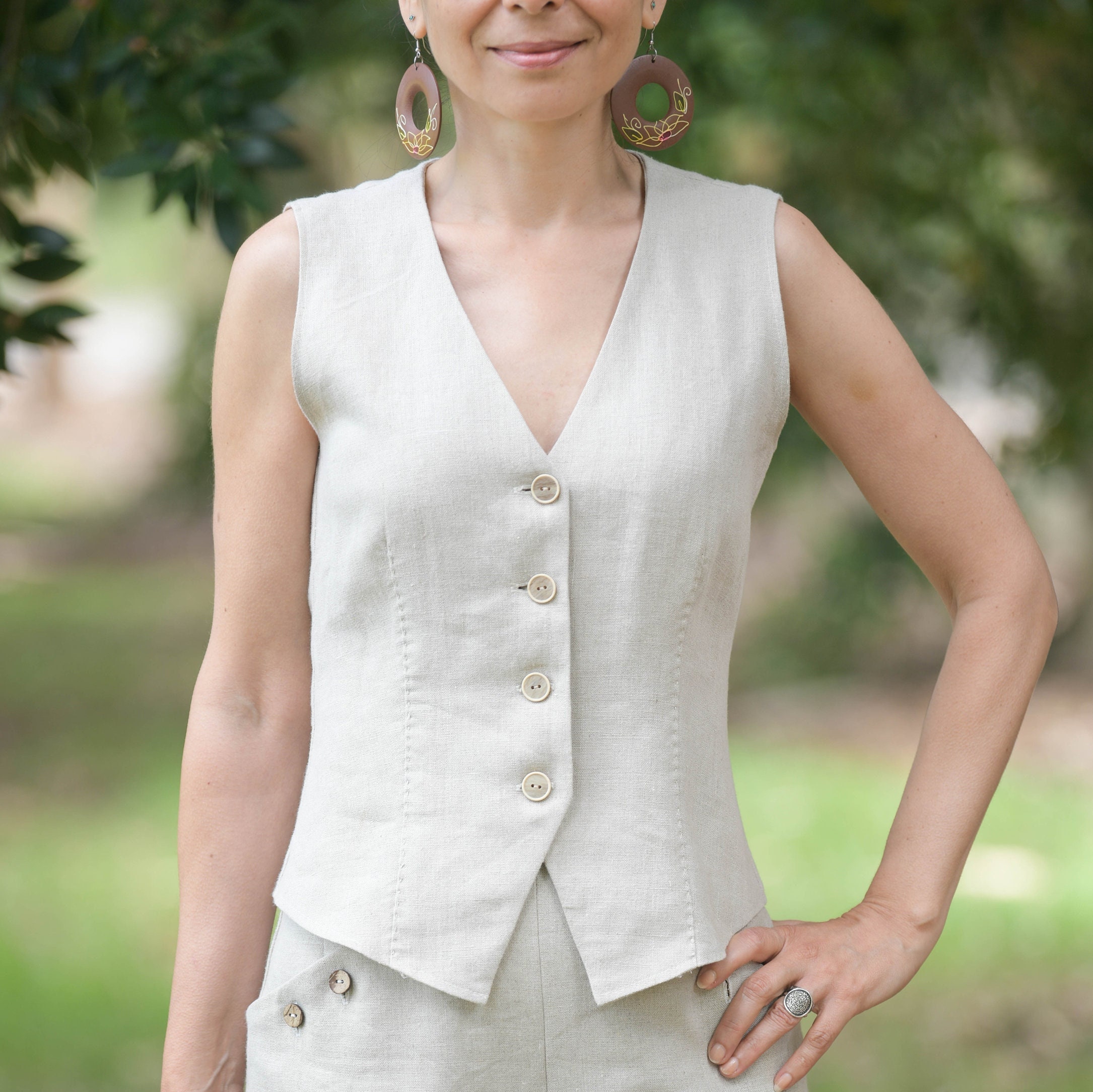 Women Vest Linen Vest for Women Tailored Vest White Linen Etsy Australia