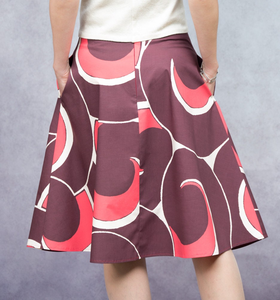 Women skirts printed cotton skirt summer skirt with pockets Etsy