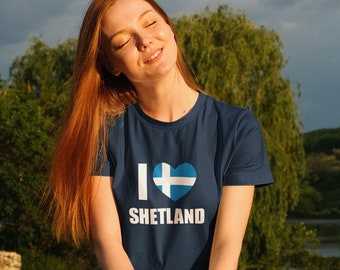 I love Shetland t-Shirt for scottish island lover