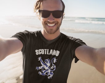 Camiseta de león rampante escocés bandera de Escocia Camiseta para él / Camiseta de Escocia para hombre / Regalo de Escocia para él /