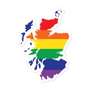 Karte von Schottland LGBT Flaggen Sticker