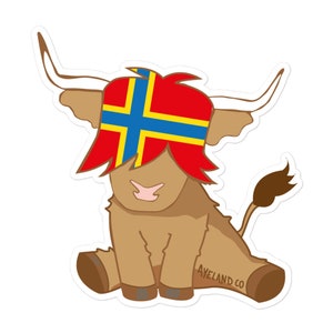 Schotse hoogland koe Orkney stickers