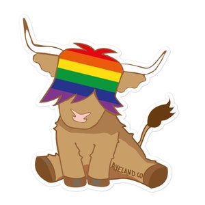 Adesivo boho arco-íris das montanhas lgbtq fofo para amar a si mesmo