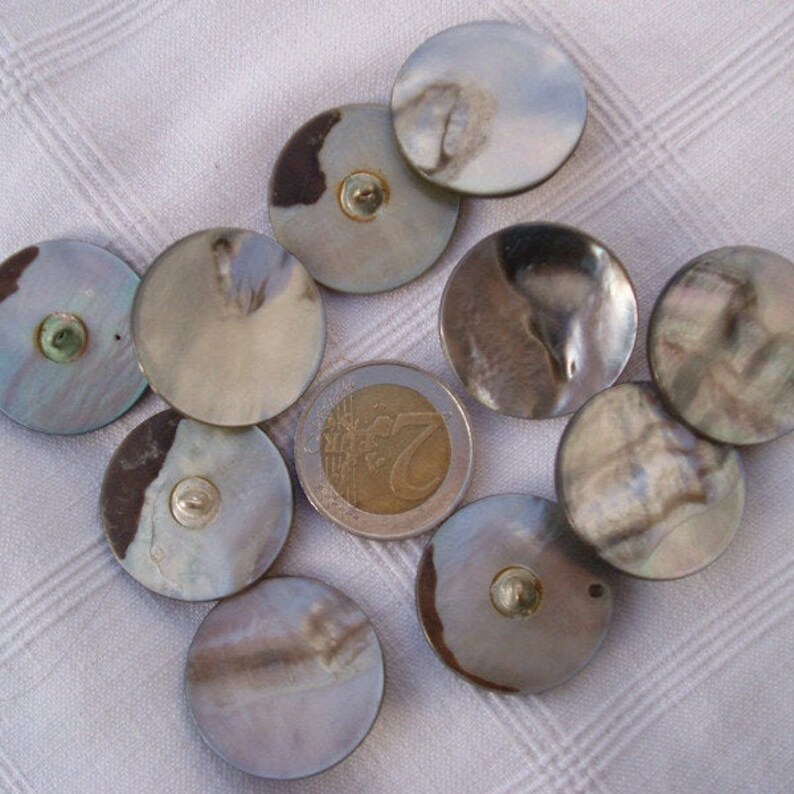 25mm Alte Knöpfe aus Perlmutt mit Öse 40 5 Knöpfe | Etsy