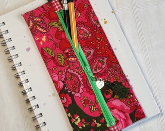 Case with elastic band for notebook, bullet journal, calendar or other favorite book in DinA 5, organizer, pencil case, bookmark