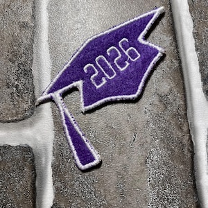 Custom Abschlusskappe 2025 Aufnäher zum Aufnähen