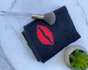 Lips Makeup Remover Black  Face Cloth Eco Friendly