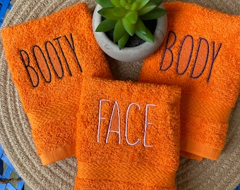 Farmhouse Body Face Booty Facecloth Washcloth Towel