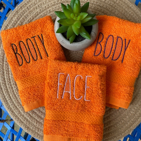 Farmhouse Body Face Booty Facecloth Washcloth Towel
