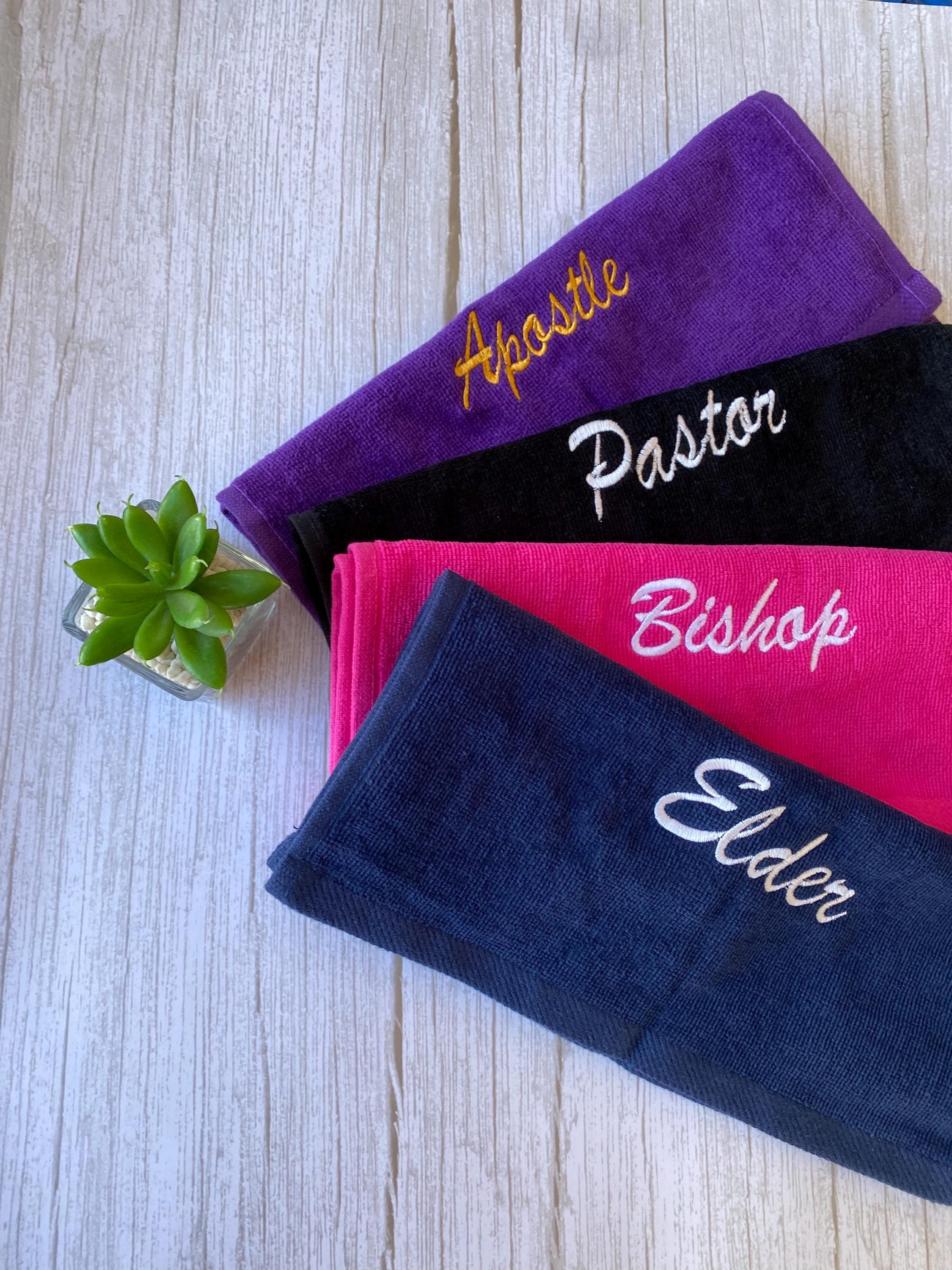 Pastor Ministry Chef Team Spirit  Velour Terry 11x18 Hand Towel