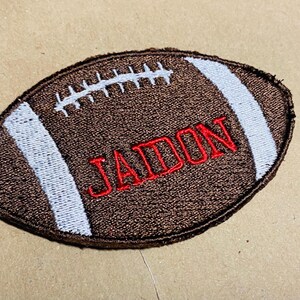 Football Personalized Patch Fill Stitch Custom Embroidery Iron or Sew on Patch
