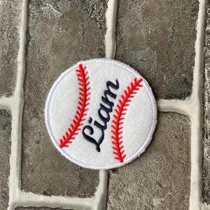 Custom Baseball FeltSoftball Patch Iron or Sew on Embroidered Personalized