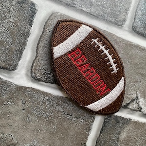 Football Personalized Patch Fill Stitch Custom Embroidery Iron or Sew on Patch