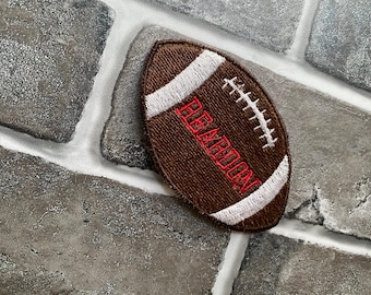 Football Personalized Patch Fill Stitch Custom Embroidery Iron or Sew on Patch