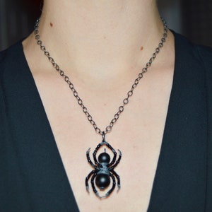 Onyx Spider Pendant