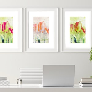 Tulip Print – Spring Flower Art – Wall Art Bundle – Botanical Print – Watercolour Flower – Botanical Wall Art – Flower Prints – A4 A3 Size
