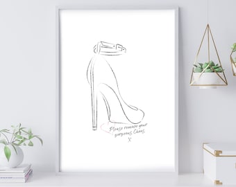 Please Remove Your Shoes | Hall Art | Minimalist Fashion | Shoe Fashion Prints