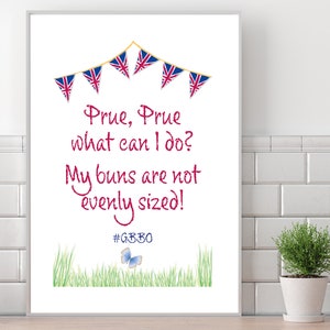 Great British Bake Off Print – Prue Leith – GBBO – Baking Gift – Star Baker – Cake Lover – Kitchen decor – Digital Print