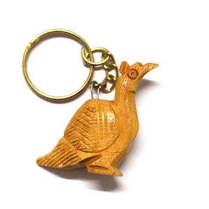 Handmade Wooden Swan Keychain Good Luck Gift