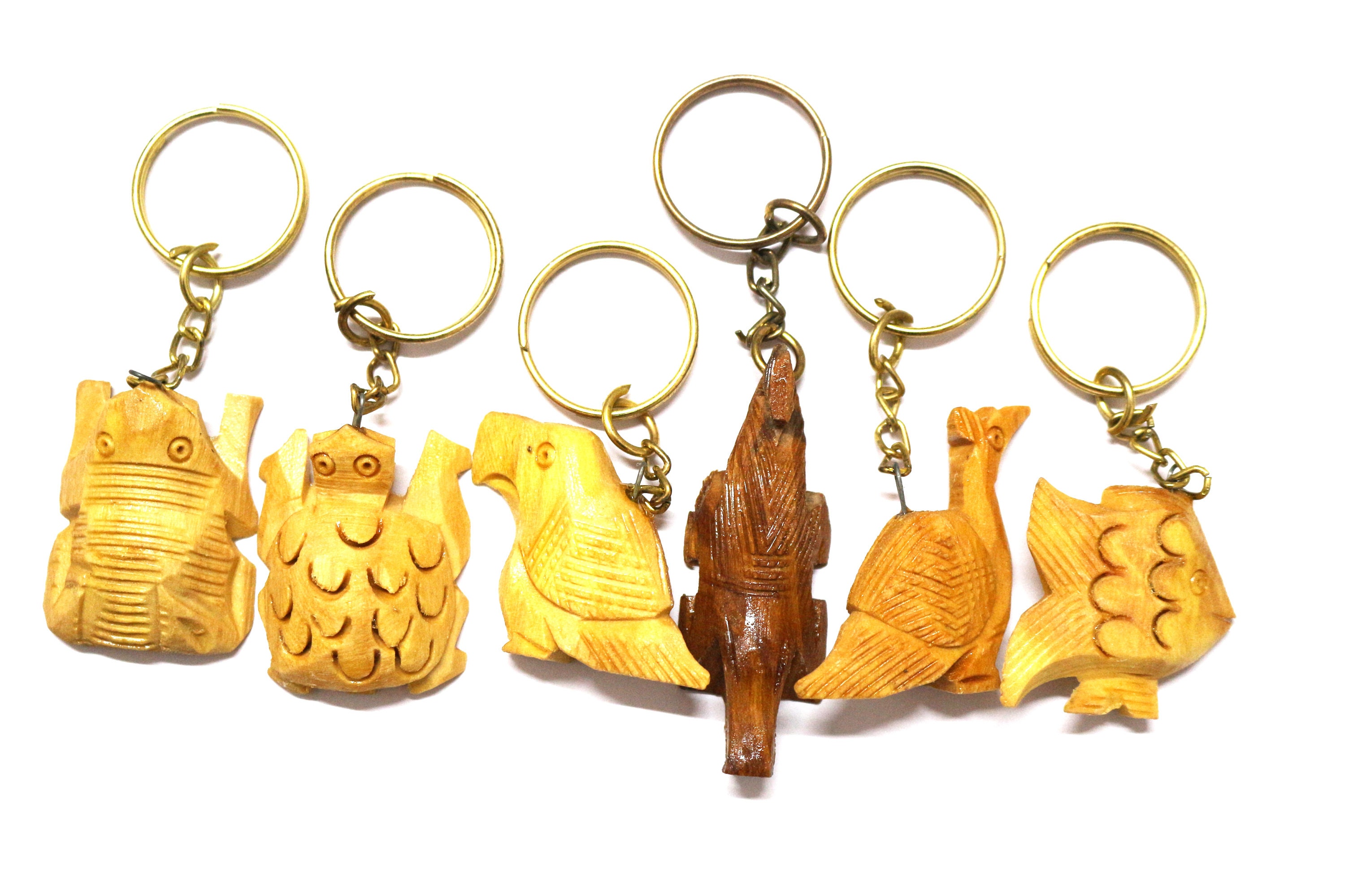 Wooden Keychain Gold Keyring House Keyring Key Ring Keyring Love Gift