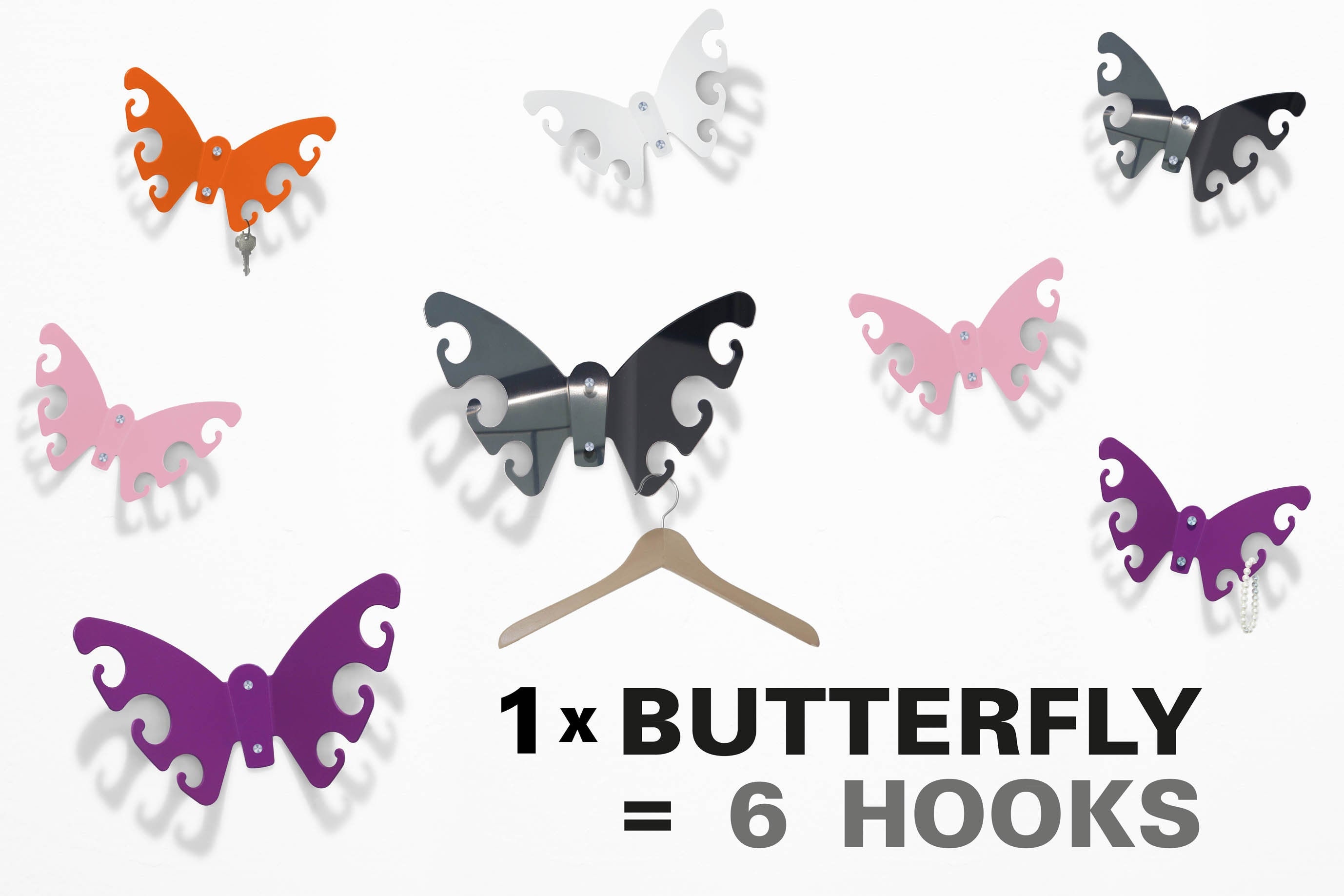 BUTTERFLY S, coat rack / key board