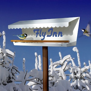 FLY INN, casetta per uccelli (bianca)