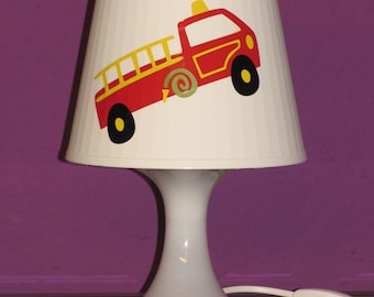 Beautiful children's room lamp FIRE DEPARTMENT + desired name