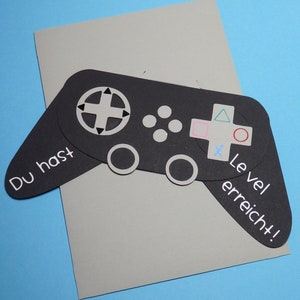 Geburtstagskarte Gamepad mit Wunschgeburtstagszahl Bild 1