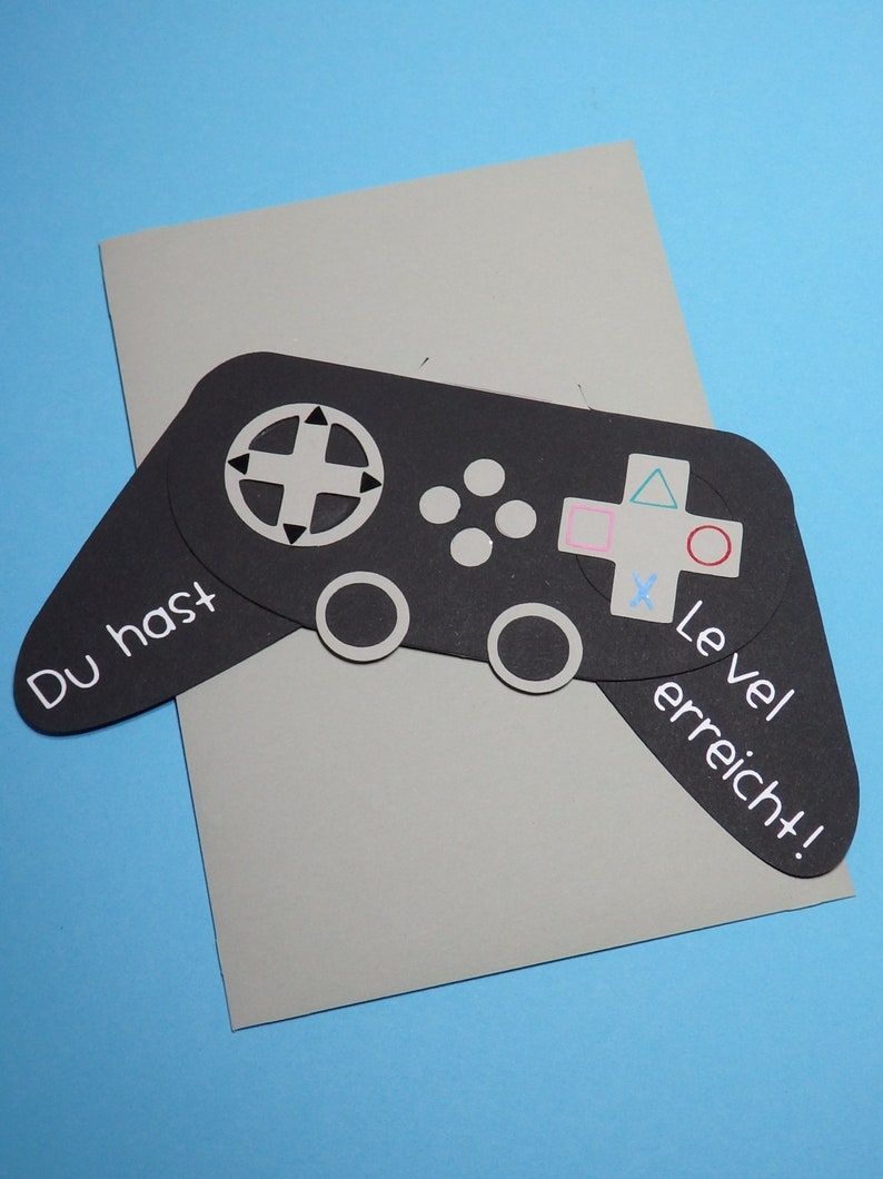 Birthday card Gamepad with desired birthday number image 1