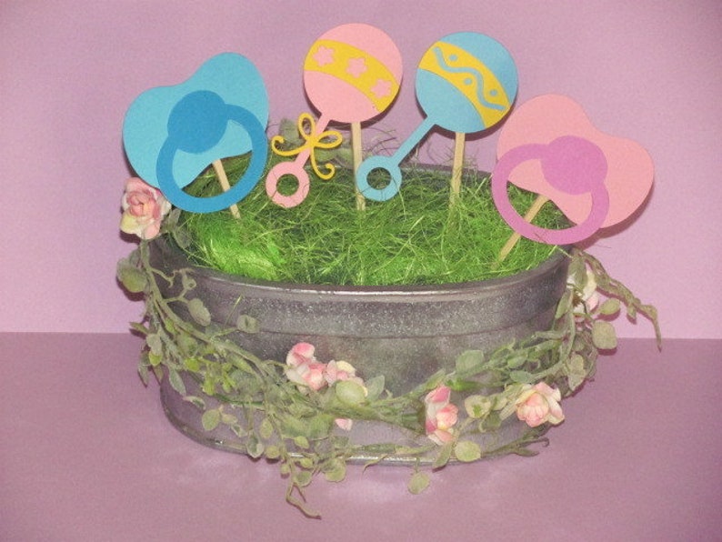 Cupcake Topper for Birth Baptism Baby Party image 4