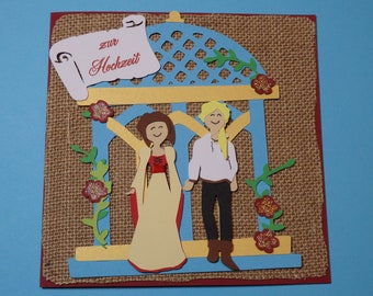 Glückwunschkarte  zur Hochzeit Mittelalterhochzeit