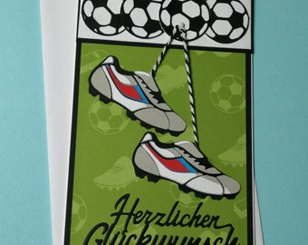 Geburtstagskarte " Fußballschuhe "