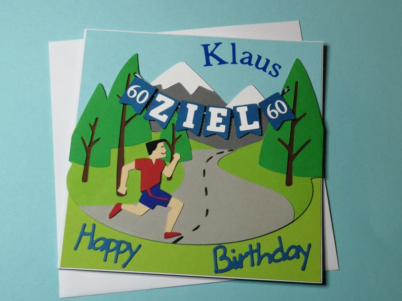 Geburtstagskarte zum 40. Geburtstag MARATHON LÄUFERIN mit Etsy.de