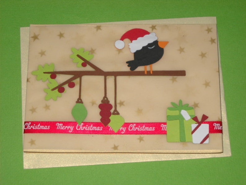Weihnachtskarte Grußkarte zu Weihnachten Vogel Bild 1