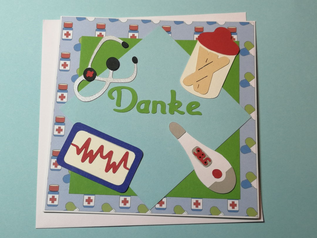 Grußkarte Dankeskarte DANKE für Deinen Arzt oder Deine Ärztin Etsy.de