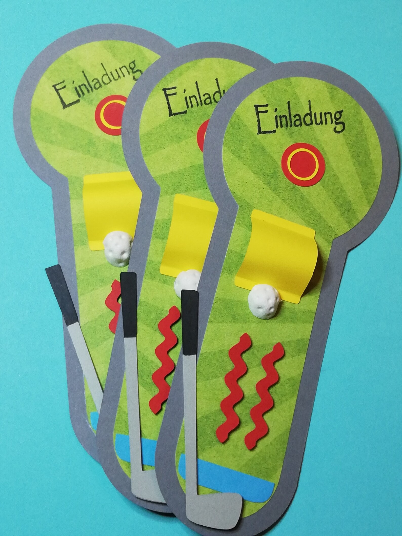 Einladungskarte zum Kindergeburtstag Mottoparty Mini Golf mit | Etsy