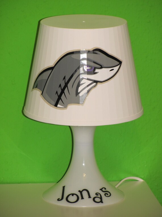 Coole Kinderzimmerlampe Hai Wunschname Etsy